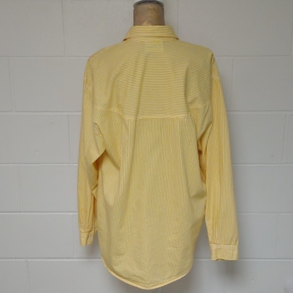 Ol' Paint 100% cotton long sleeve stripe oversize button up shirt top - Picture 3 of 8